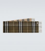 BurberryBurberry Check fringes cashmere scarf