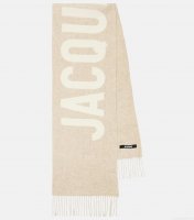 JacquemusLogo jacquard virgin wool scarf