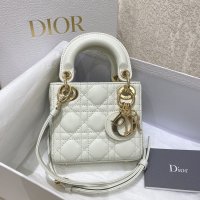 CHRISTIAN DIOR LAMBSKIN CANNAGE MINI LADY DIOR