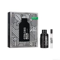 Kit Perfume United Colors of Benetton Man Black Intenso Masculino Eau de Parfum 100 ml + Miniatura 10 ml