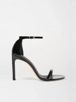 NudistSong patent-leather sandals