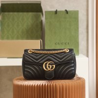 GG MARMONT SMALL MATELASSÉ SHOULDER BAG