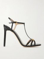 Whitney embellished lizard-effect leather sandals