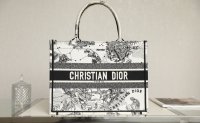 CHRISTIAN DIOR EMBROIDERED VELVET CANNAGE BOOK TOTE