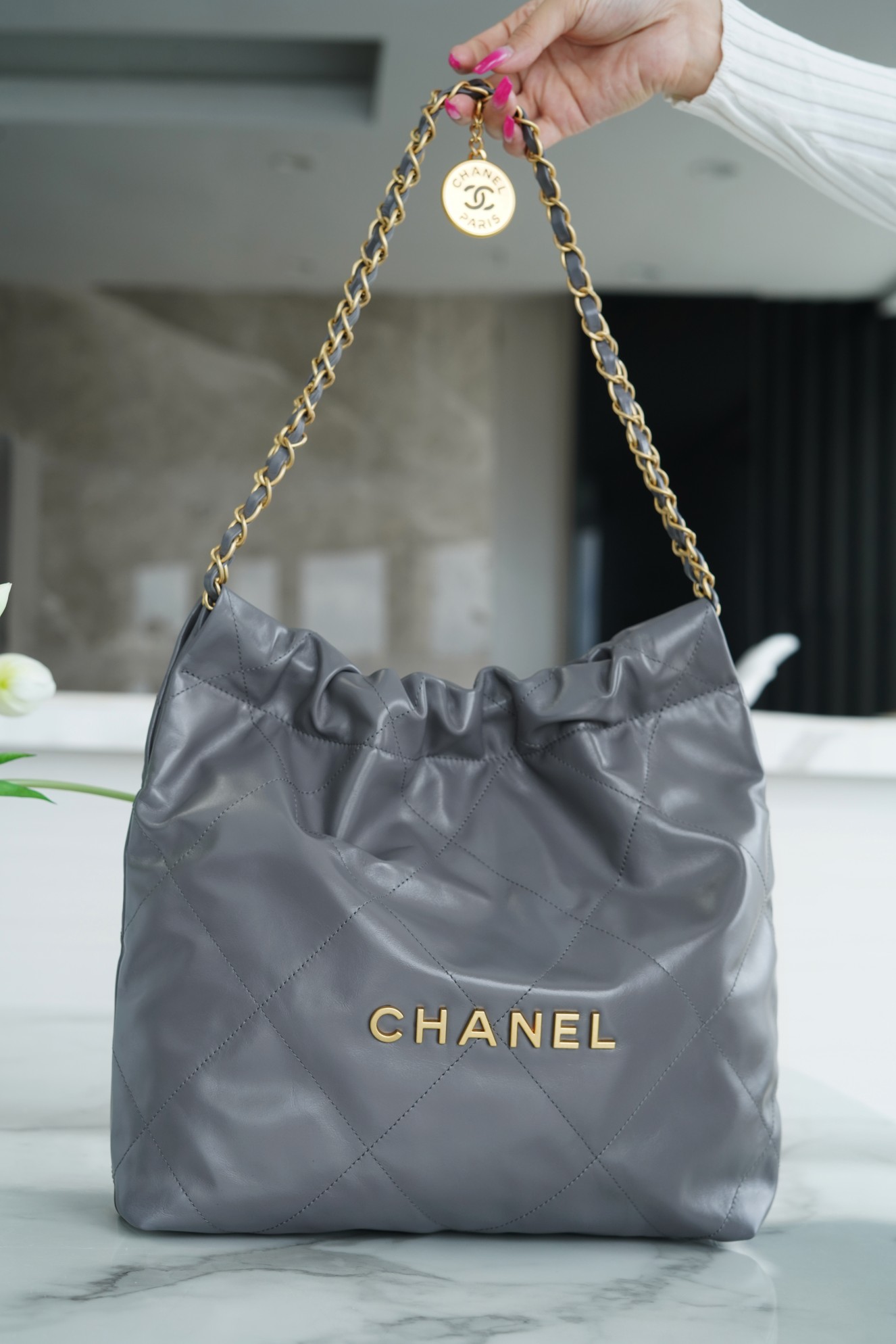 CHANEL HANDBAG Gray