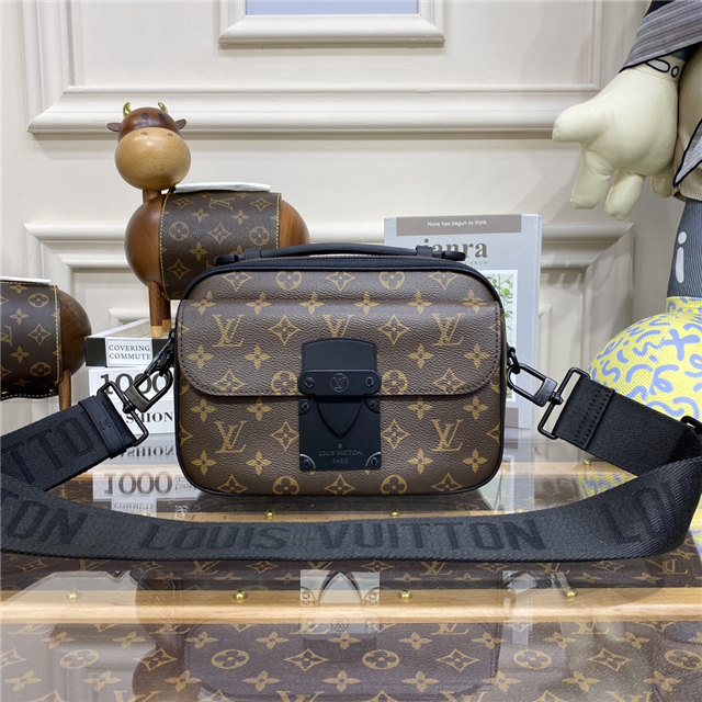 Louis Vuitton S Lock Messenger Monogram Macassar Canvas