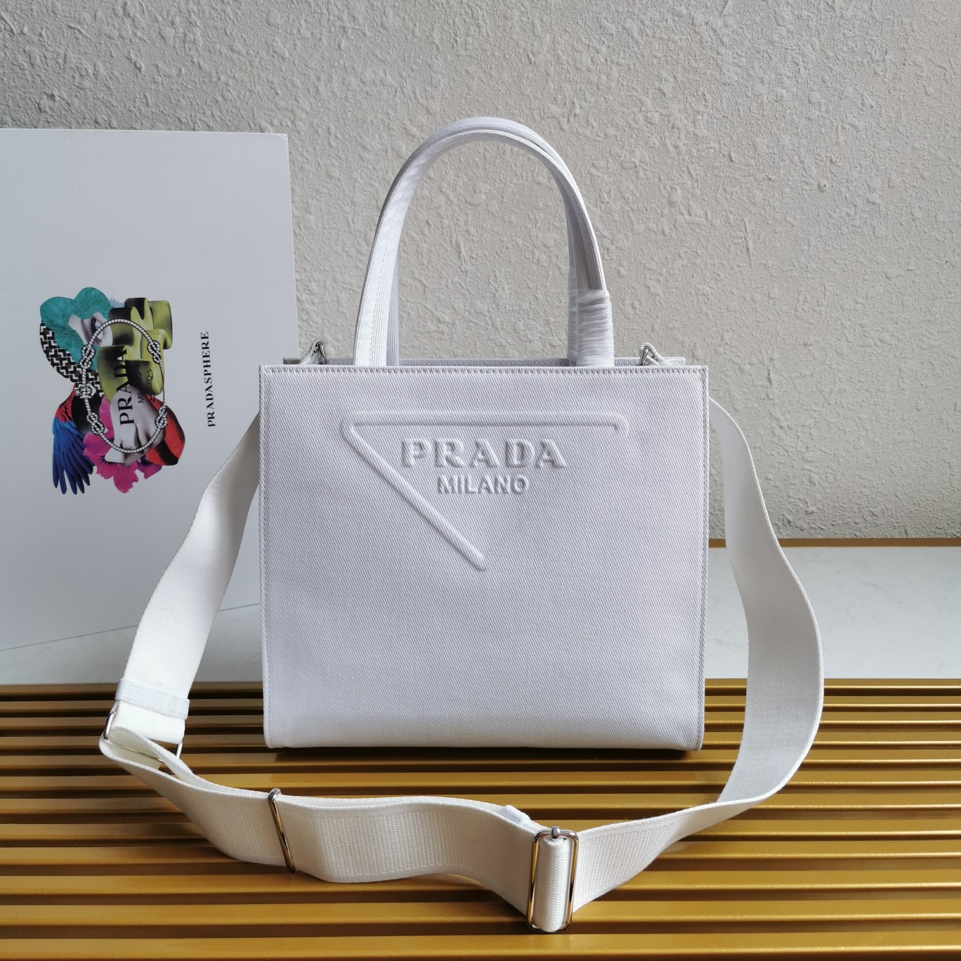 PRADA HANDBAG tote white