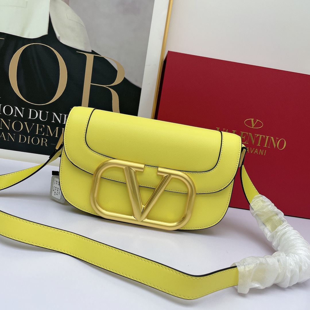 Valentino Garavani MAXI Crossbody Bag yellow