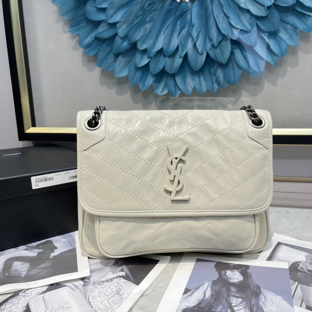 YVES SAINT LAURENF HANDBAG white