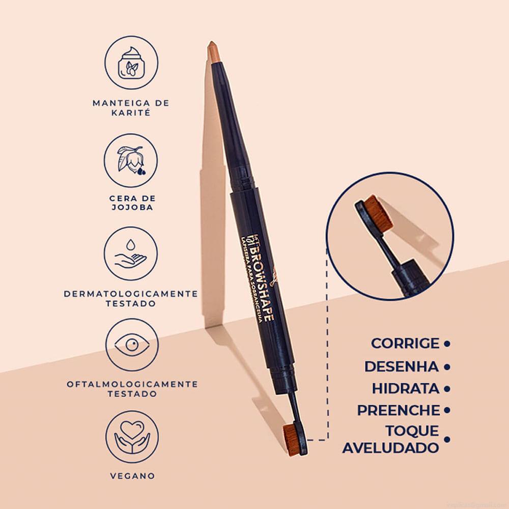 Lápis para Sobrancelha Matte Bruna Tavares BT Browshape Dark Brown 0,25 g