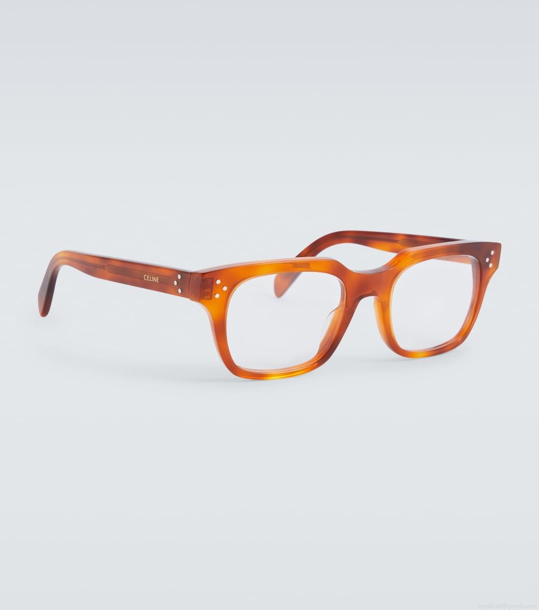 Celine EyewearBold 3 dots square glasses