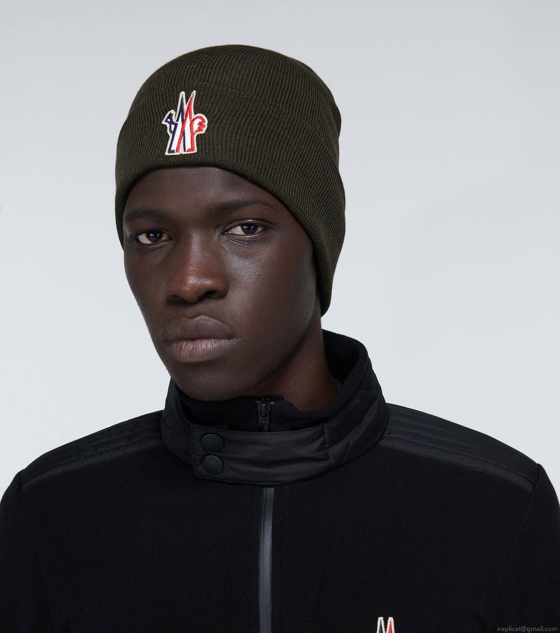 Moncler GrenobleKnitted wool beanie