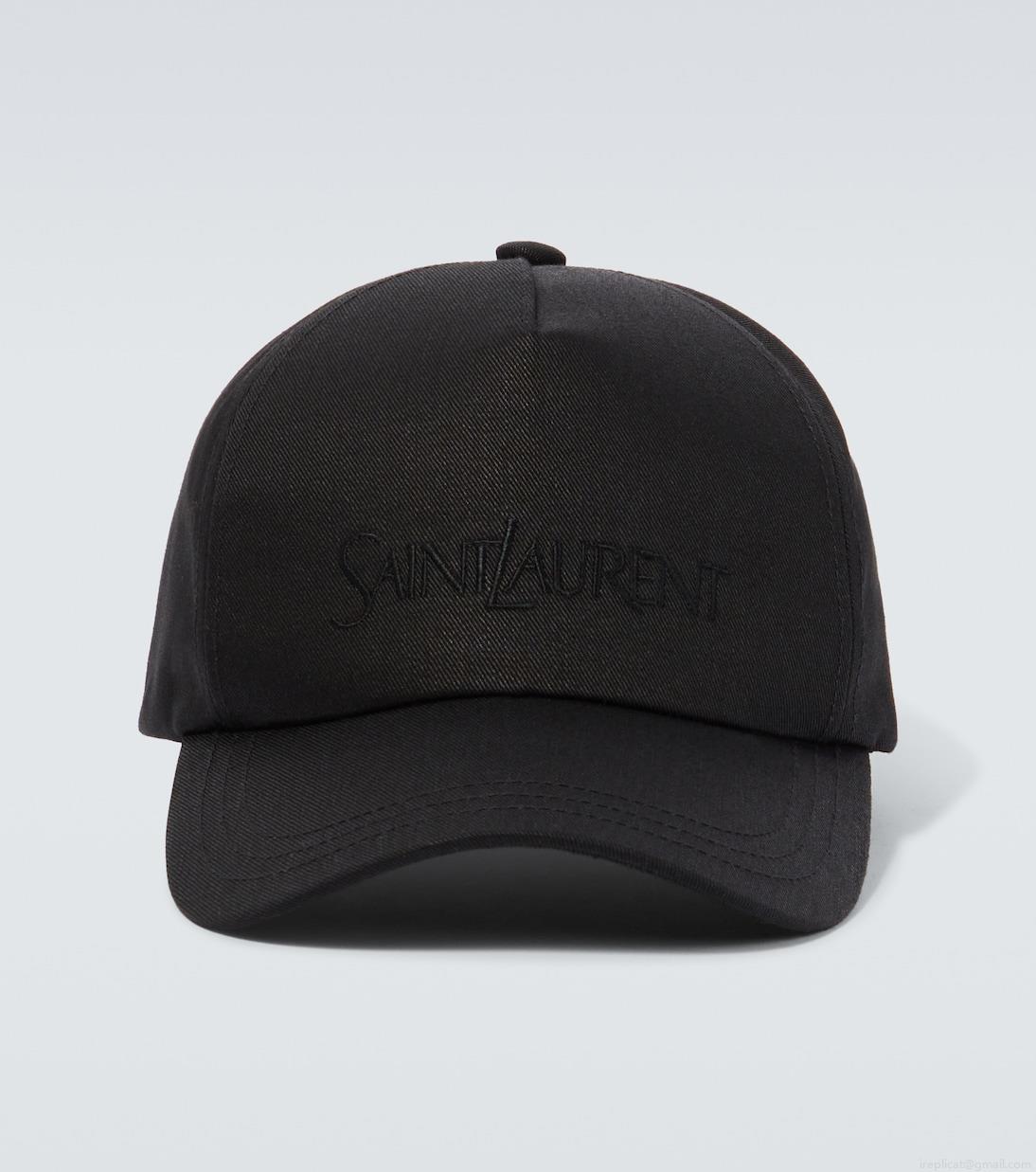 Saint LaurentLogo gabardine baseball cap