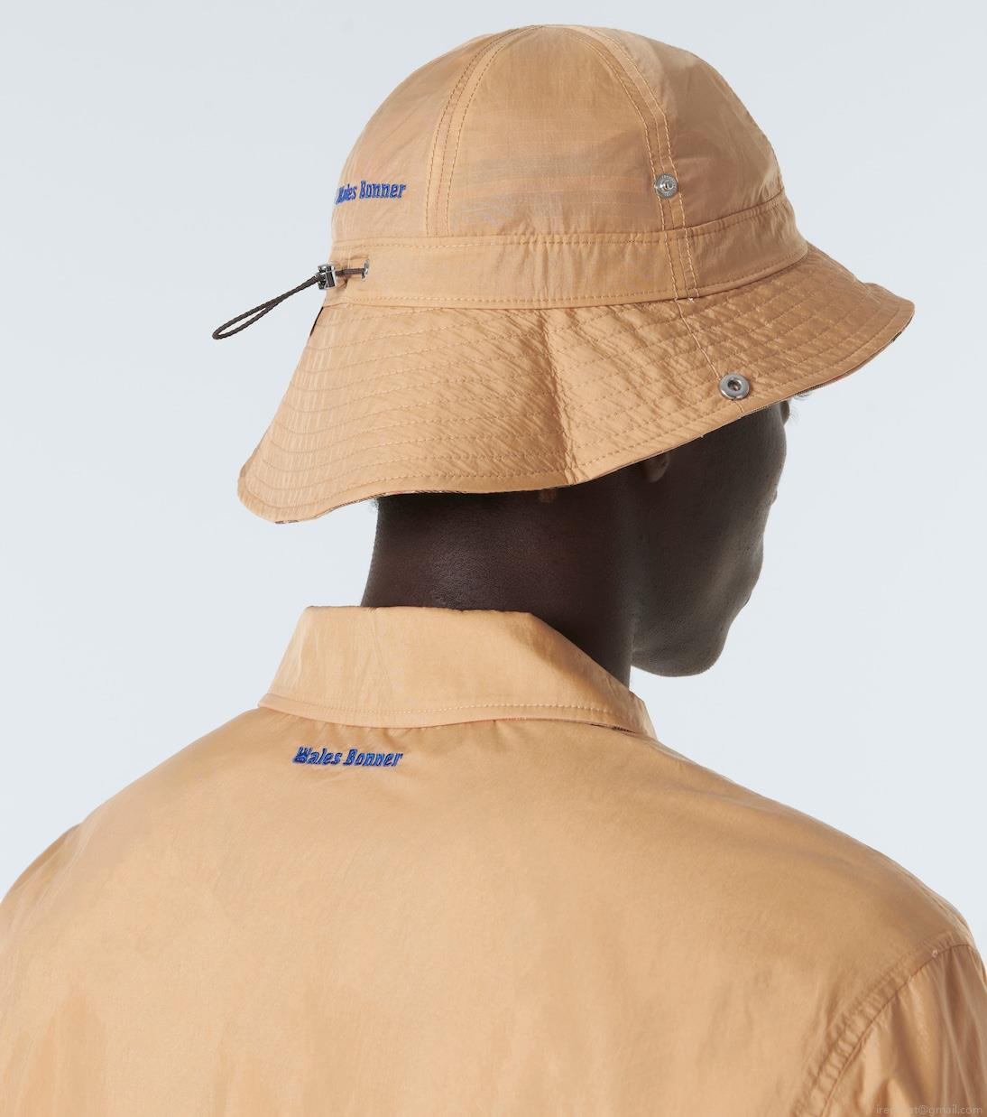 Adidasx Wales Bonner checked canvas bucket hat