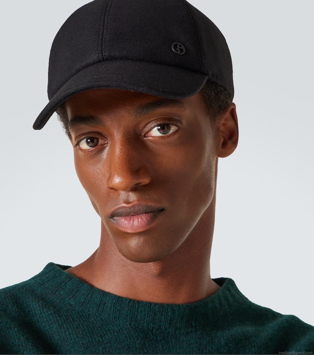 Giorgio ArmaniWool and cashmere-blend baseball cap