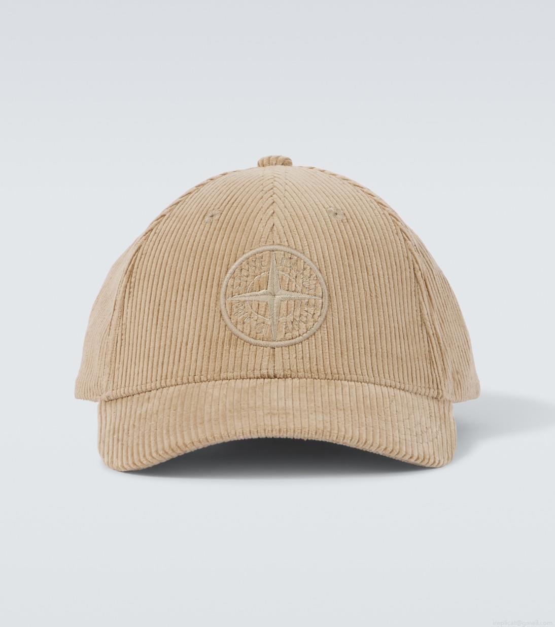 Stone IslandCompass cotton corduroy baseball cap