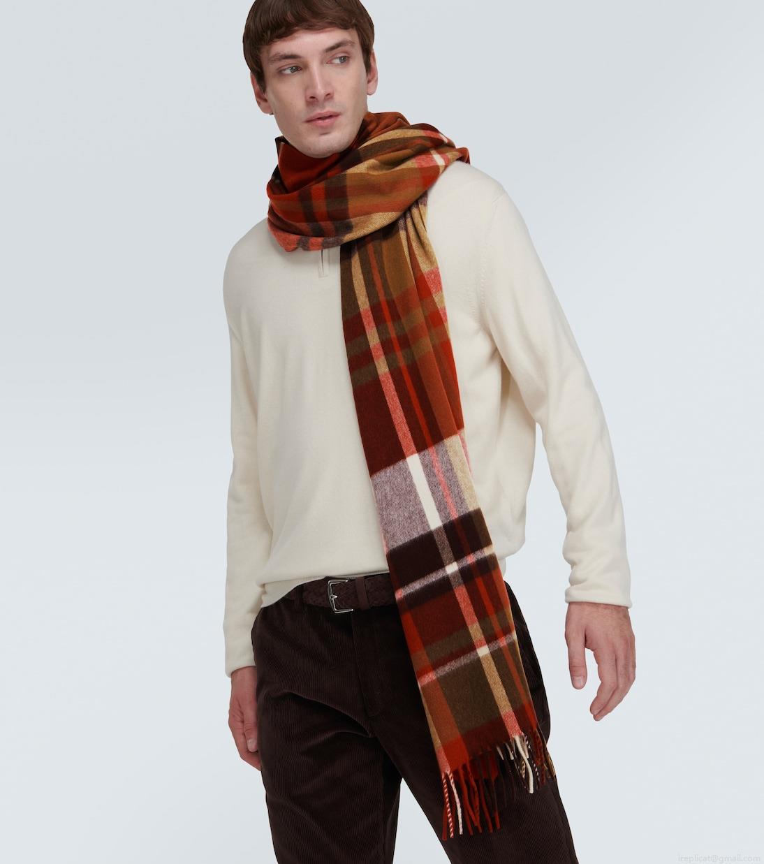 Loro PianaRoyal College checked cashmere scarf