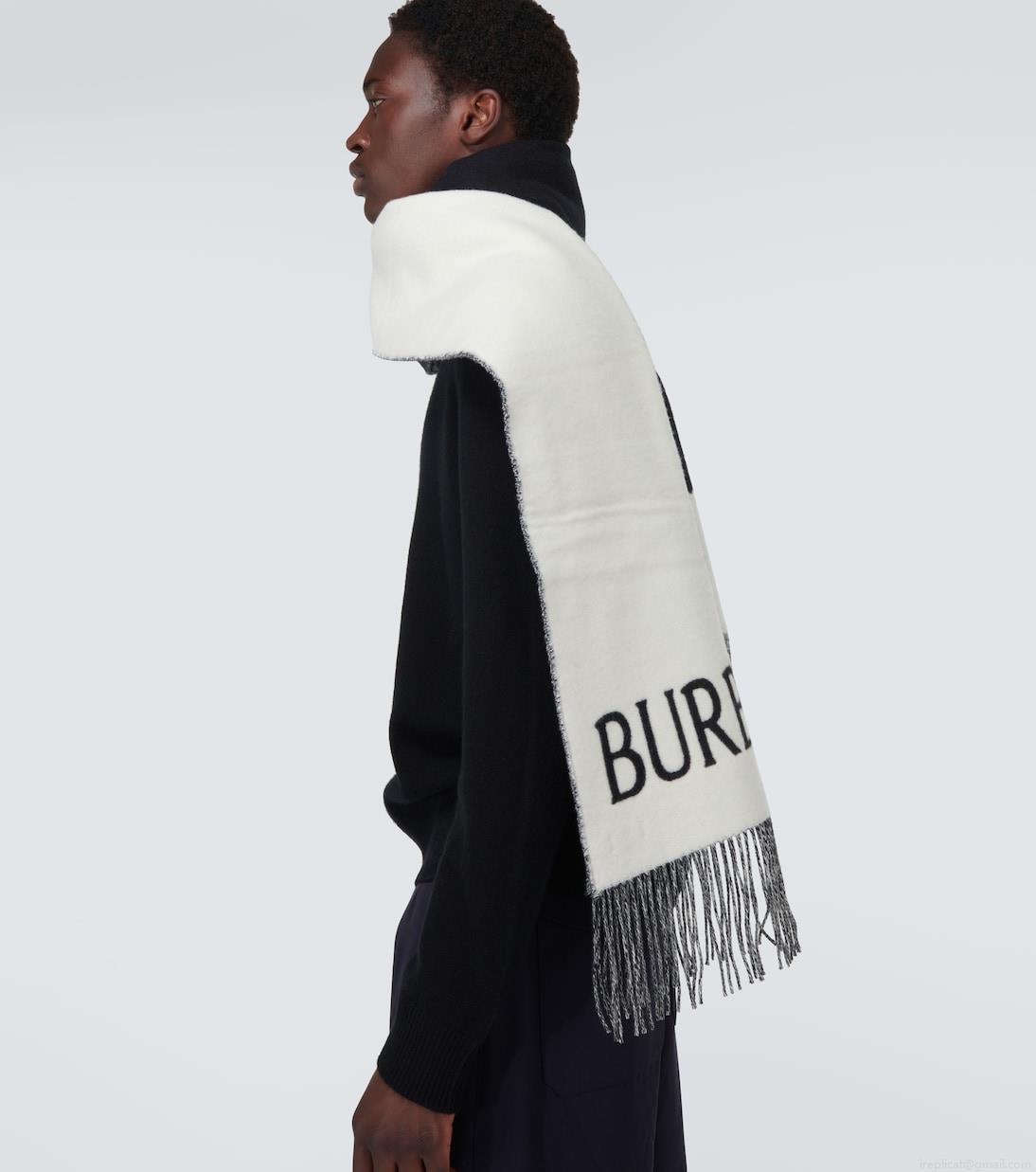 BurberryEKD wool and cashmere scarf