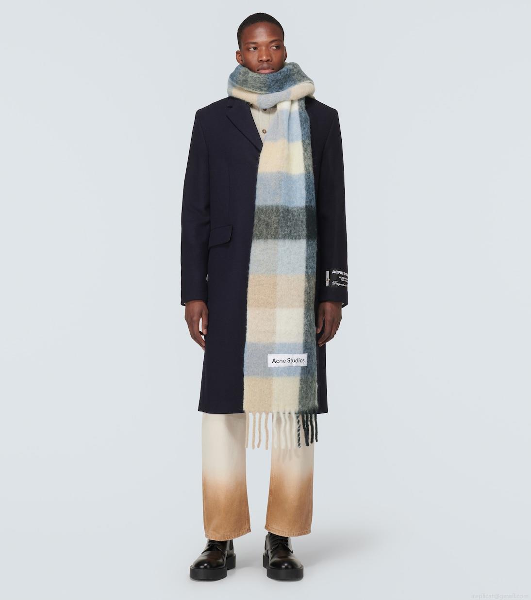 Acne StudiosChecked wool-blend scarf