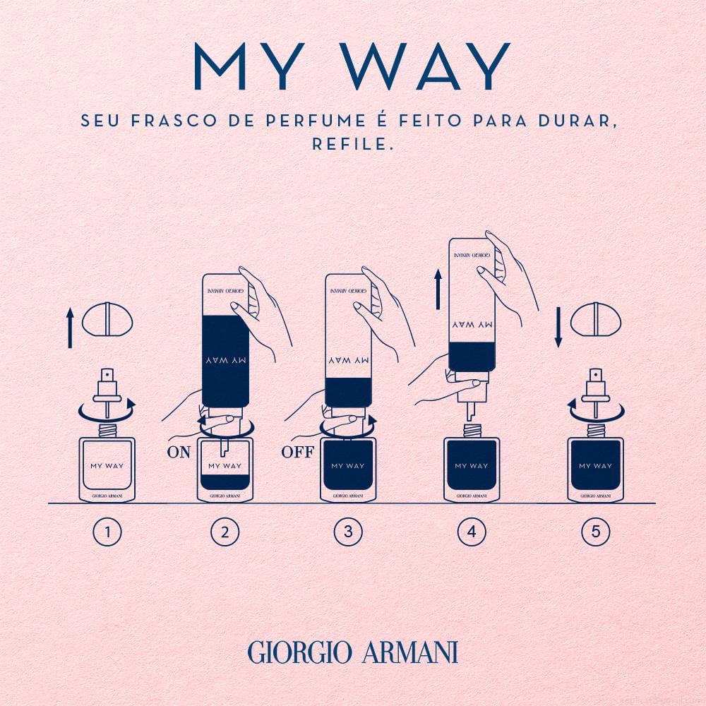 Perfume Giorgio Armani My Way Feminino Eau de Parfum Recarregável 50 ml