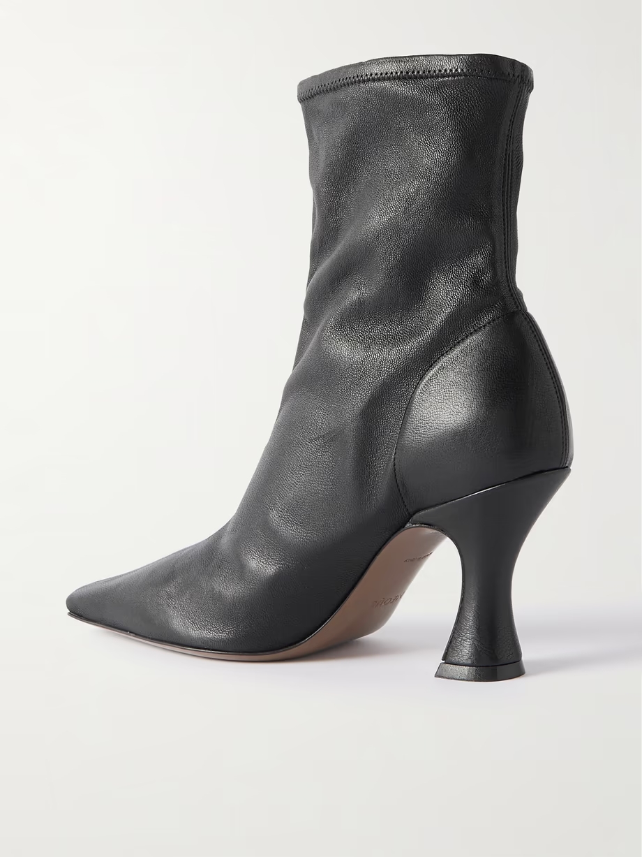 Ran stretch-leather ankle boots