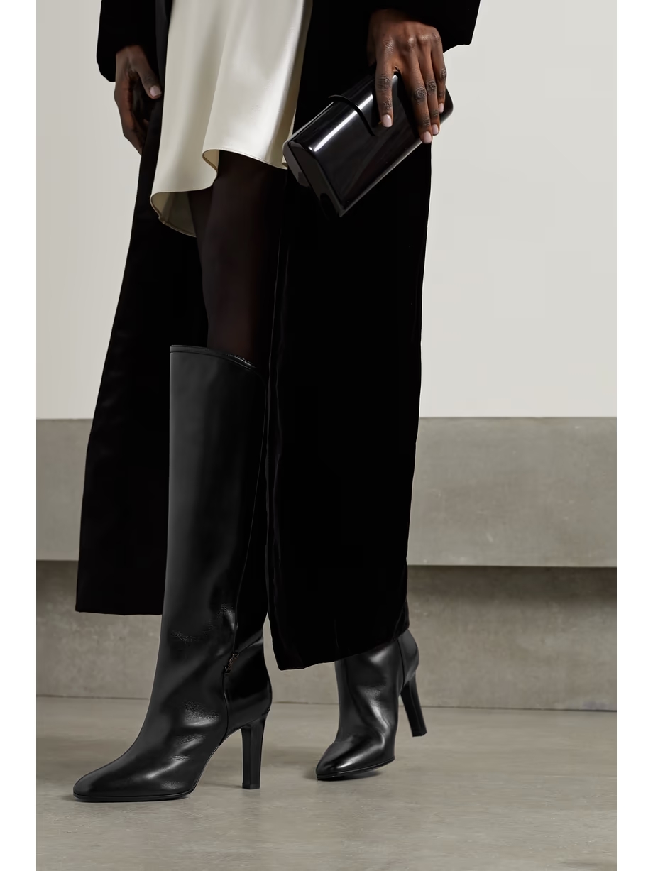 Jane embellished leather knee boots