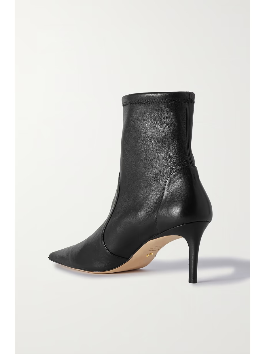 Stuart stretch-leather ankle boots