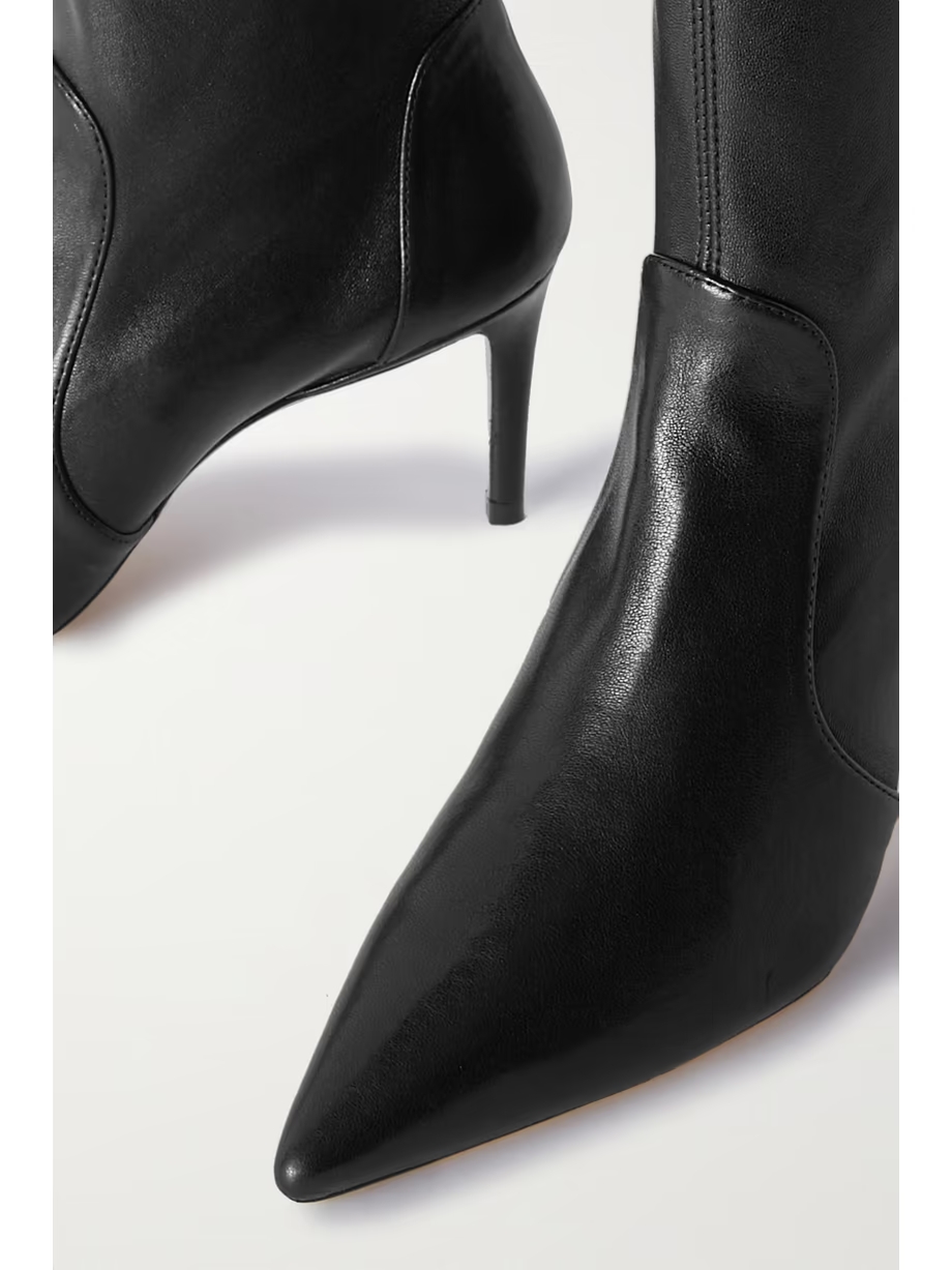 Stuart stretch-leather ankle boots