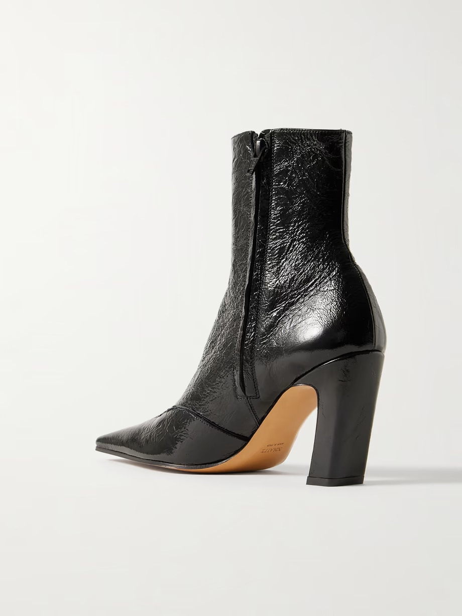 Nevada crinkled-leather ankle boots