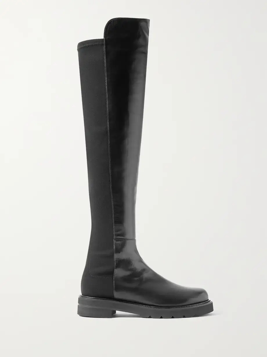 5050 Lift leather and stretch over-the-knee boots