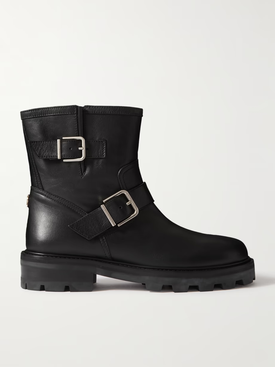 Youth II buckled leather ankle boots