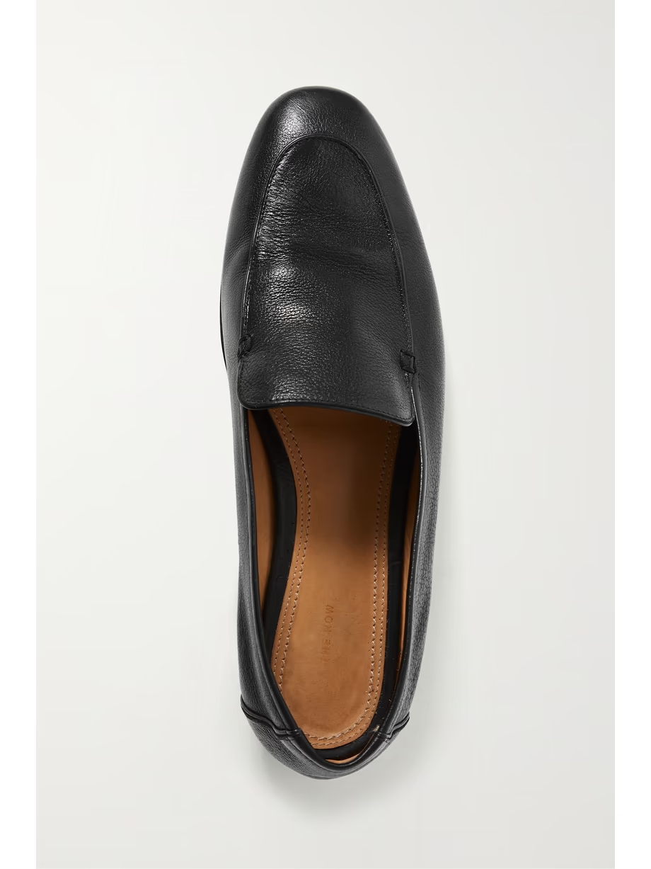 Adam textured-leather loafers