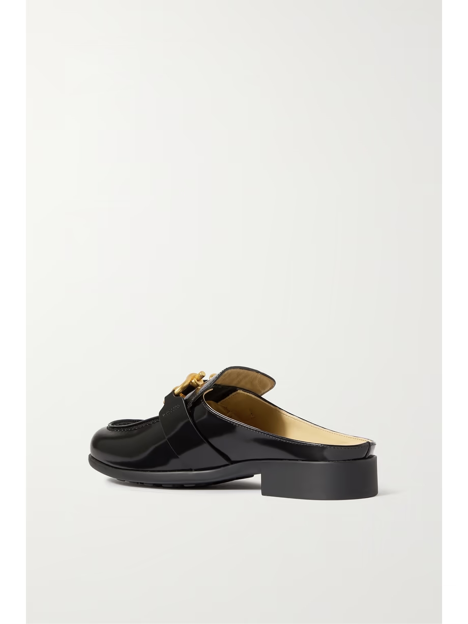 Monsieur Mocassin glossed-leather loafers