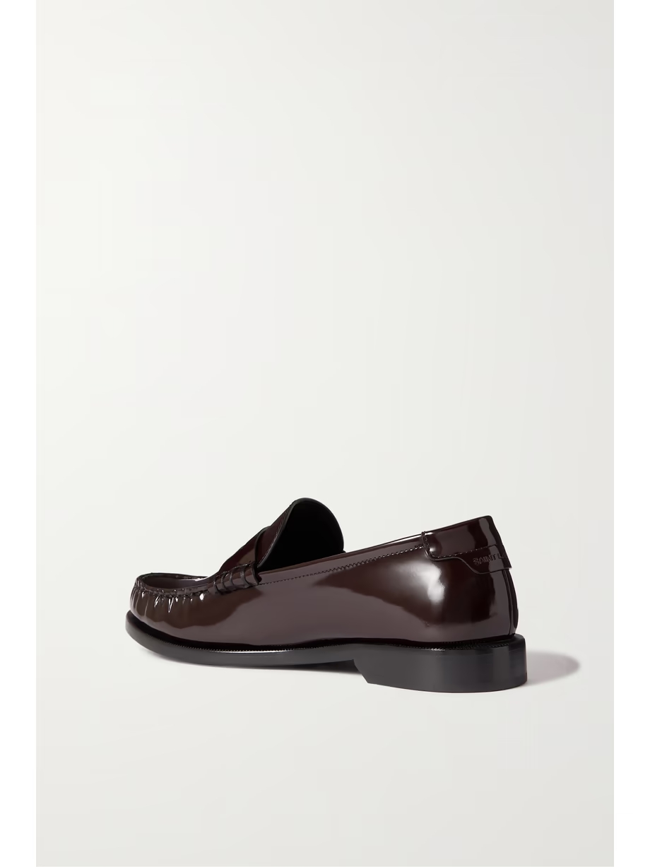 Le Loafer logo-embellished patent-leather loafers