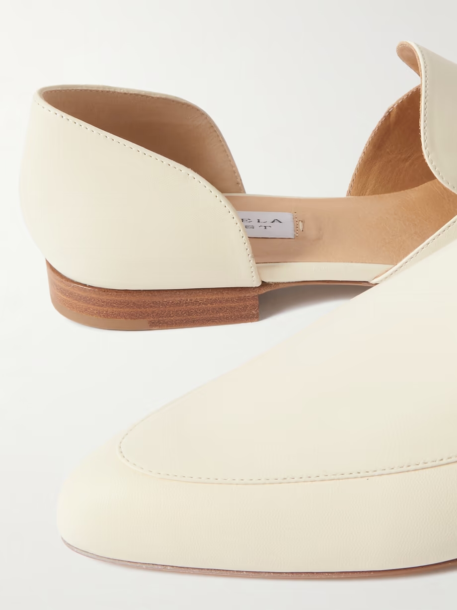 Jax cutout leather point-toe flats