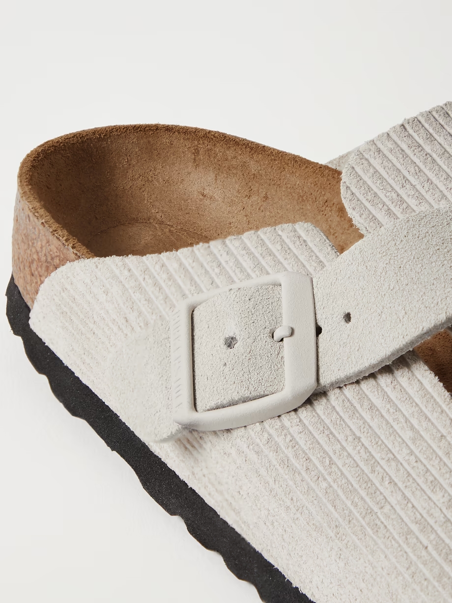 Boston embossed-suede clogs