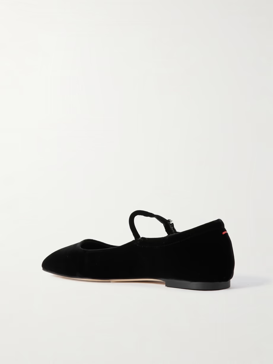 Uma velvet Mary Jane ballet flats