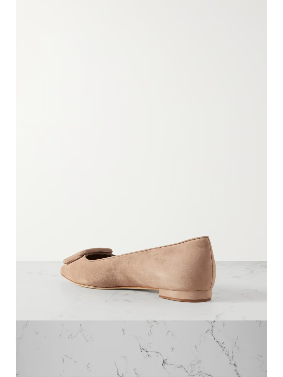 Maysale suede point-toe flats