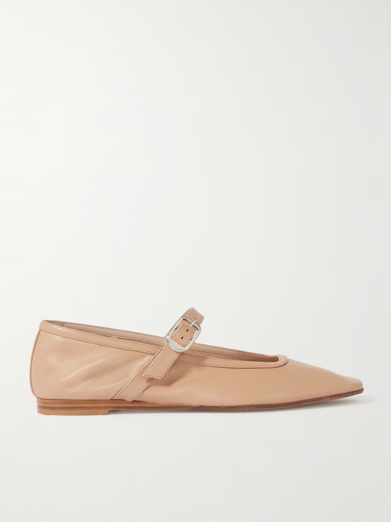 Leather Mary Jane ballet flats