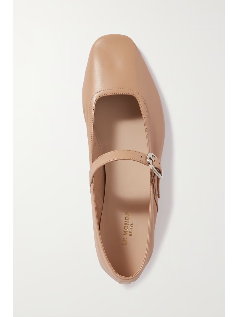 Leather Mary Jane ballet flats