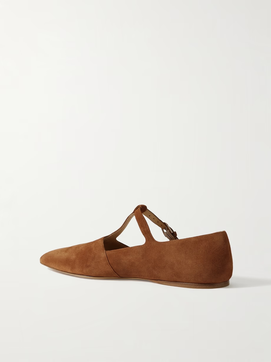 Lola Ballerina suede Mary Jane point-toe flats