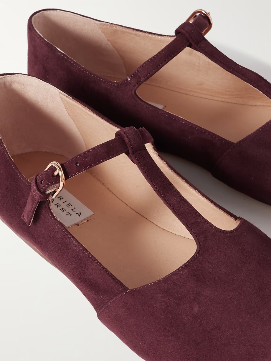 Lola suede point-toe flats