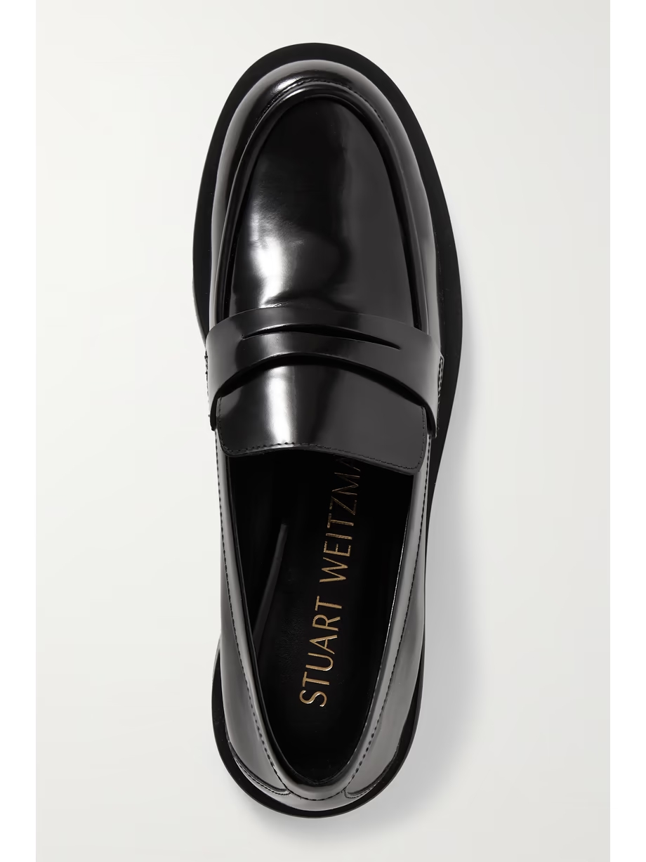 Palmer glossed-leather loafers