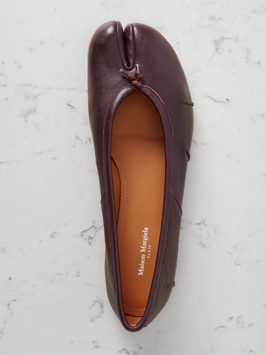 Tabi split-toe leather ballet flats