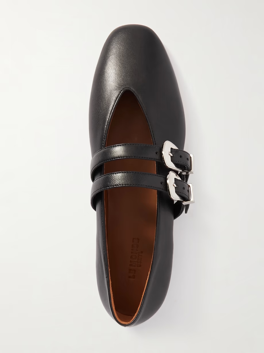 Claudia leather Mary-Jane ballet flats