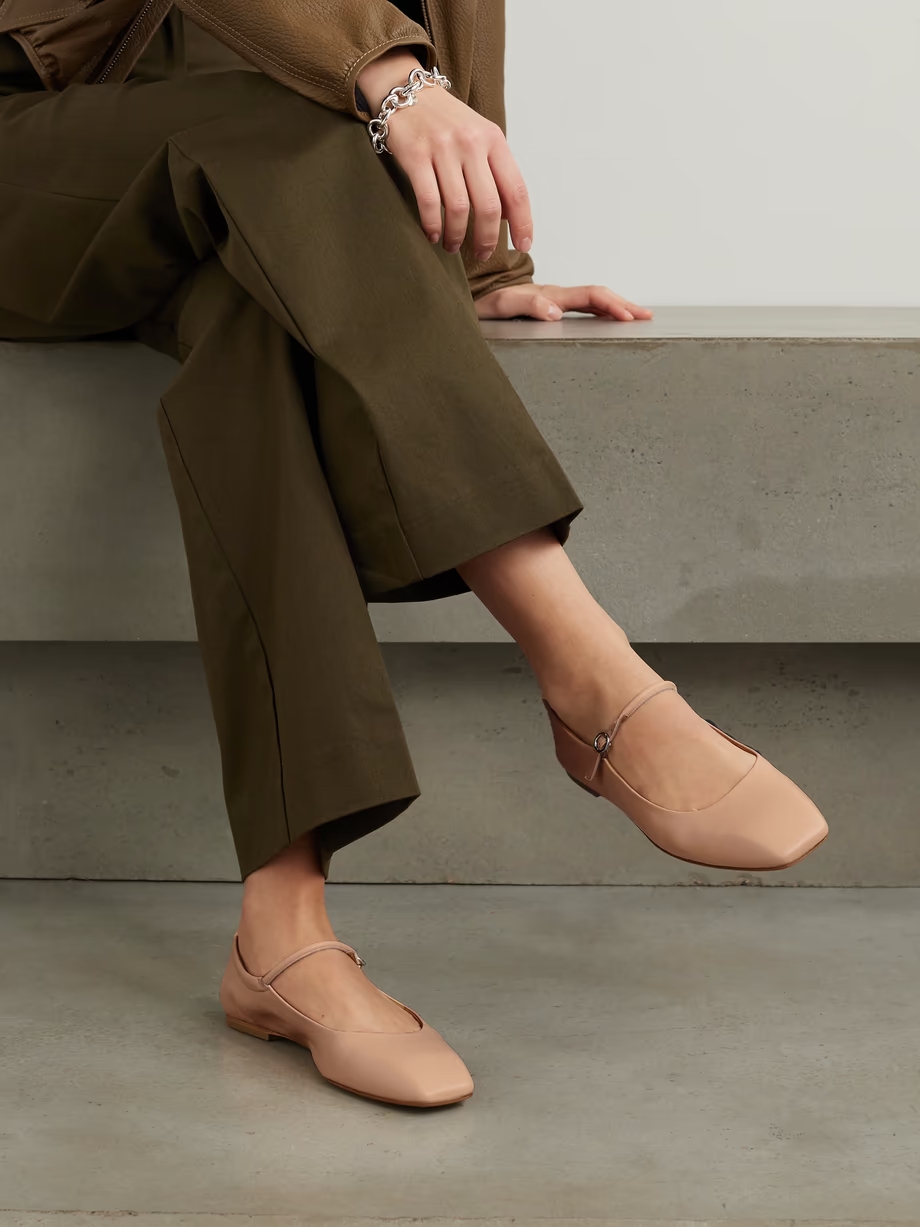 Uma leather Mary Jane ballet flats