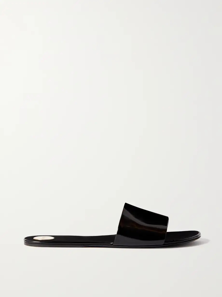 Carlyle patent-leather sandals