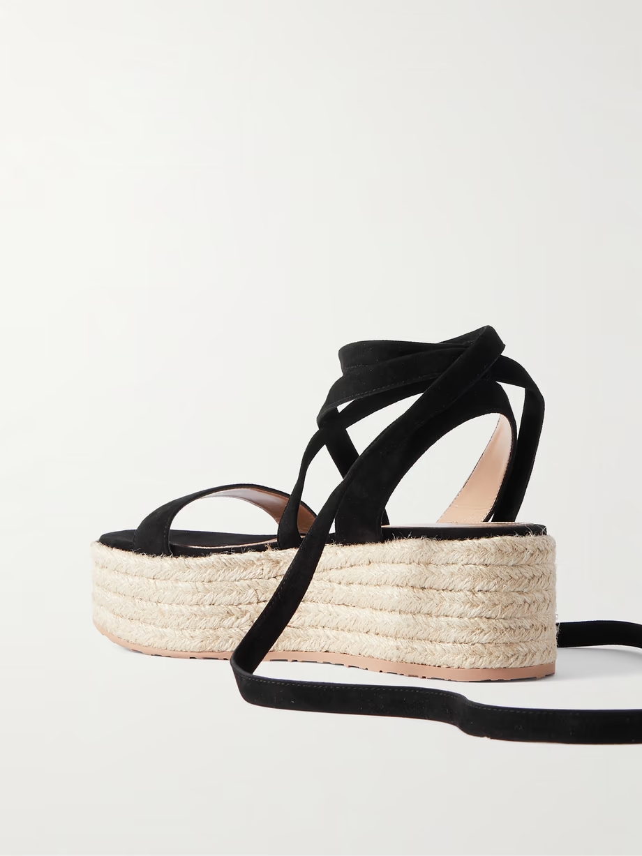 40 suede platform espadrilles