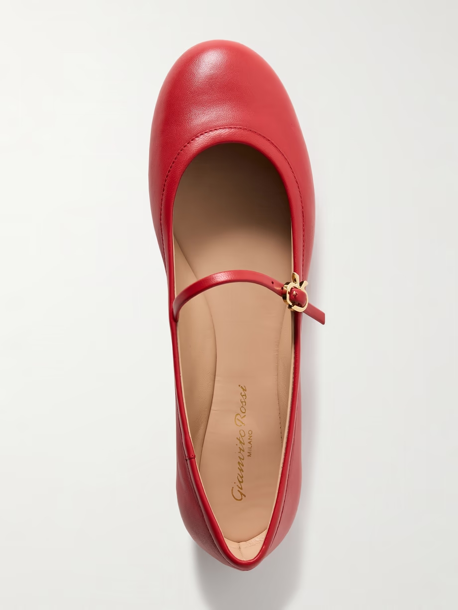 Carla leather Mary Jane ballet flats