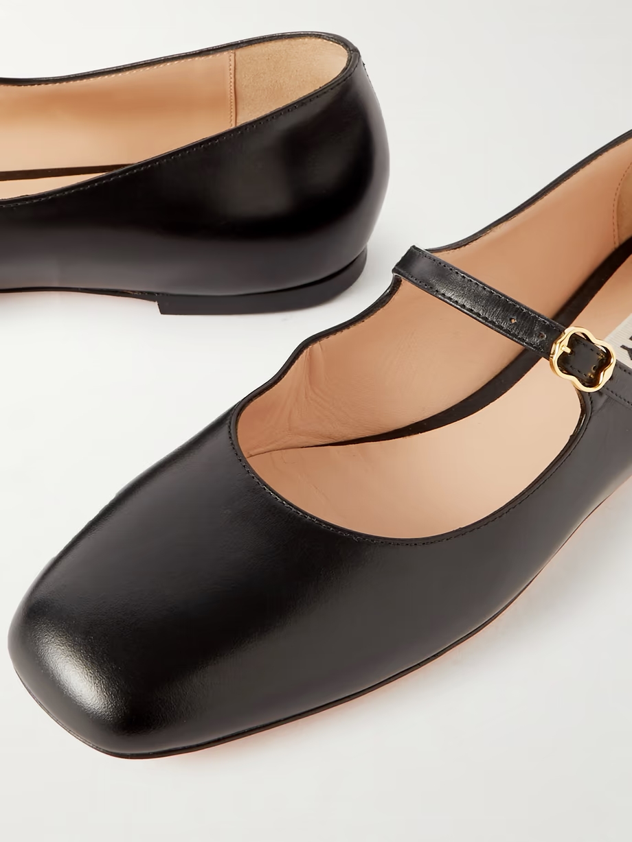 Banya leather Mary Jane ballet flats